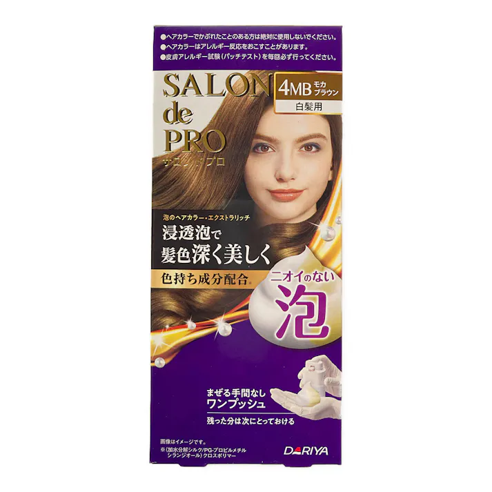 ダリヤ サロンドプロ 泡のヘアカラー エクストラリッチ (白髪用) 4MB モカブラウン