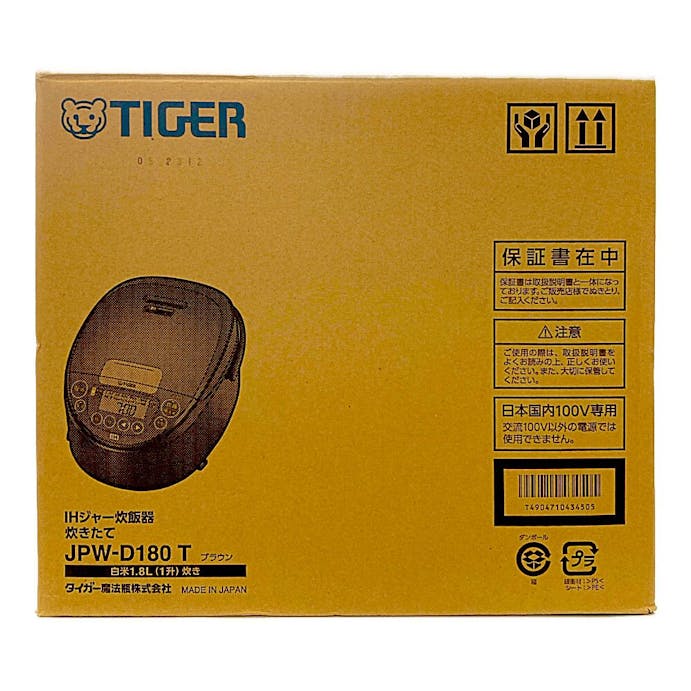 【送料無料】タイガー魔法瓶 IH炊飯ジャー 〈炊きたて〉 1升炊き JPW-D180T
