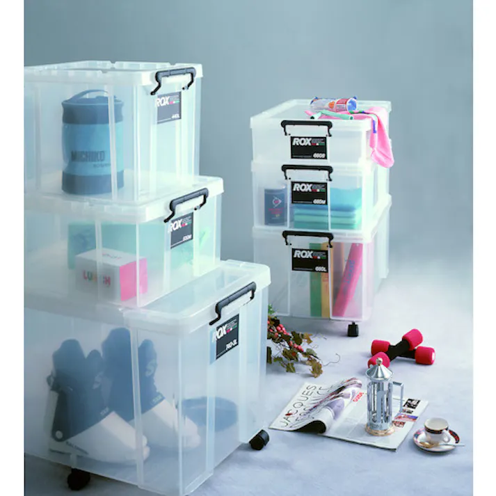 【CAINZ-DASH】天馬 フタ式収納ケース ロックス 440M クリア 300×440×243 811001038【別送品】