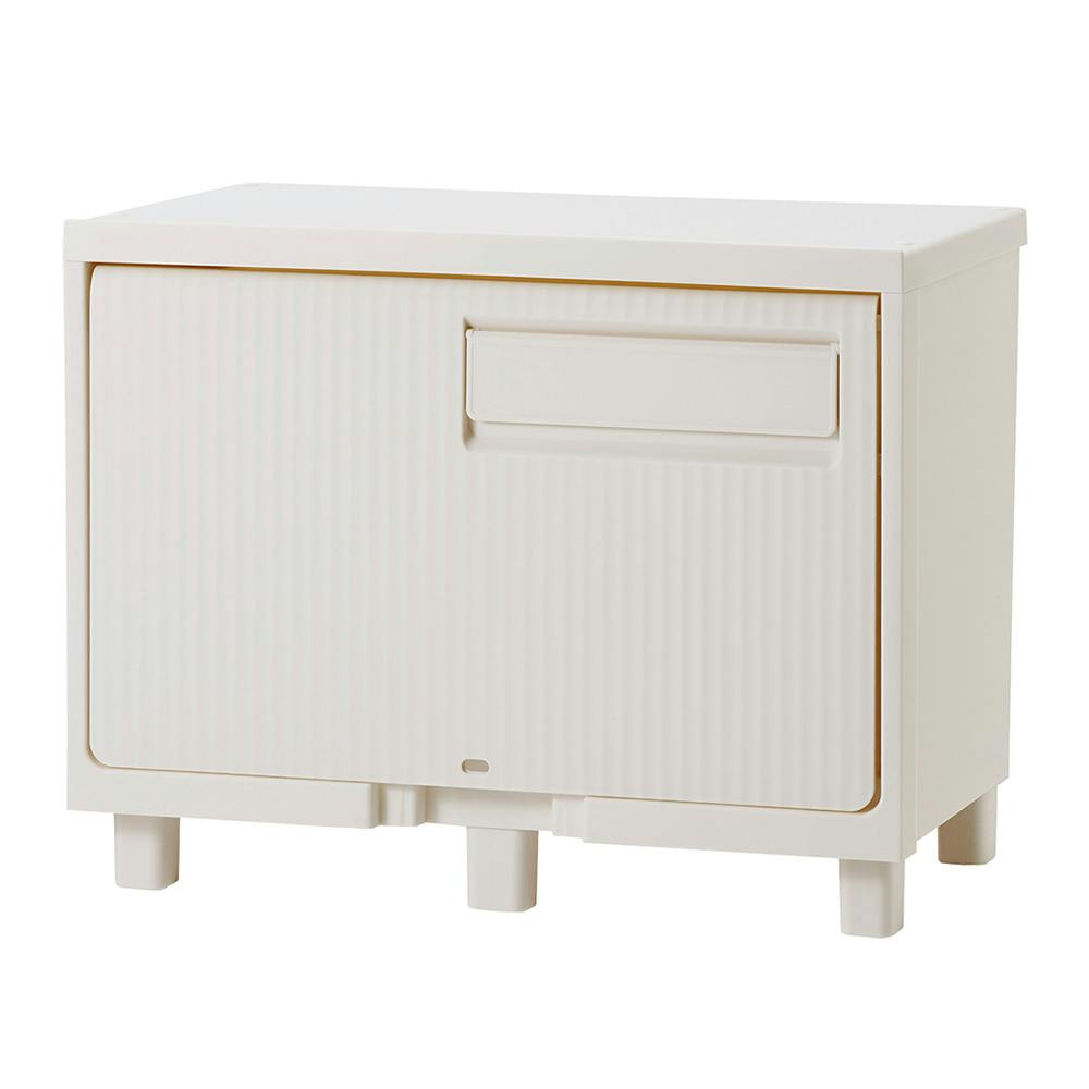 積み重ねても受け取れる宅配ボックス オフホワイト 幅60cm 高さ47cm 奥行37cm