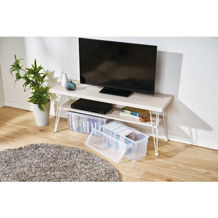 【CAINZ-DASH】天馬 DVDいれと庫 クリア 175×450×210 110001033【別送品】