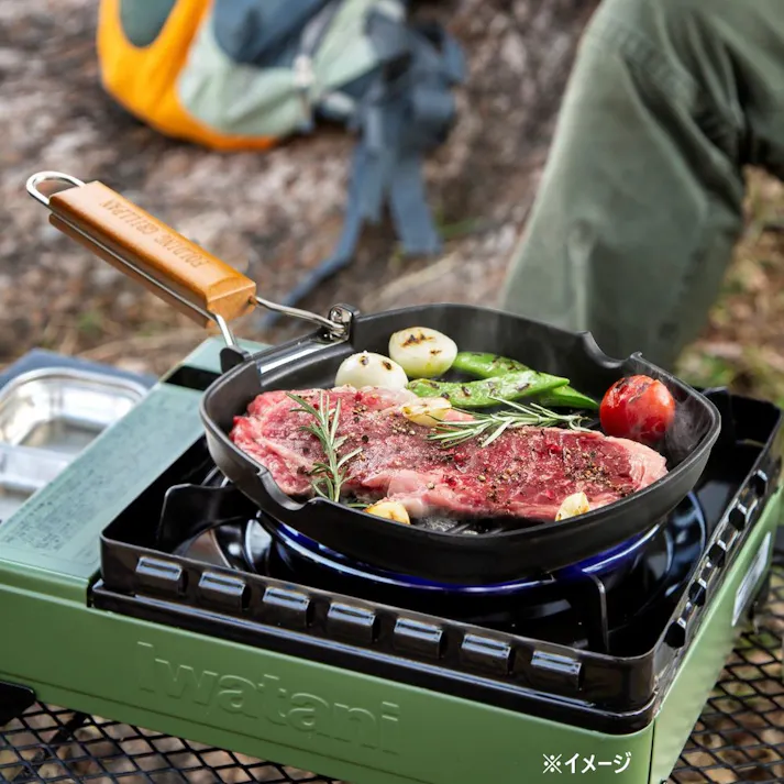 フォールディンググリルパン ガス火・IH対応 20cm×20cm