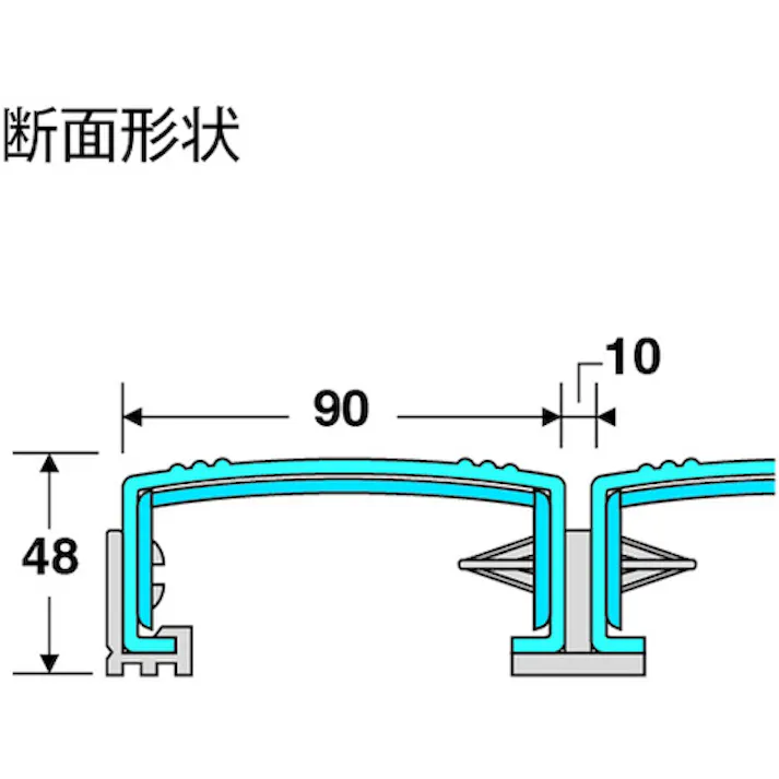 【CAINZ-DASH】テラモト 抗菌安全スノコ(完成品)600×1200mm 青 MR-093-343-3【別送品】