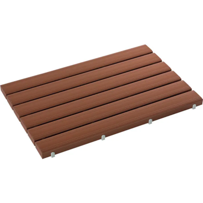 【CAINZ-DASH】テラモト 抗菌安全スノコ(完成品)600×1200mm 茶 MR-093-343-4【別送品】