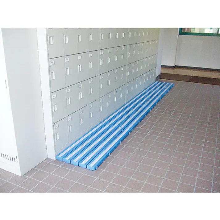 【CAINZ-DASH】テラモト 抗菌滑り止め安全スノコ(完成品)400×900mm 青 MR-098-411-3【別送品】