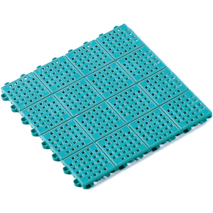 【CAINZ-DASH】テラモト タッチマットツー 300×300mm 緑 MR-064-176-1【別送品】