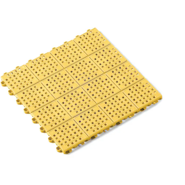 【CAINZ-DASH】テラモト タッチマットツー 黄色 300×300mm MR-064-176-5【別送品】