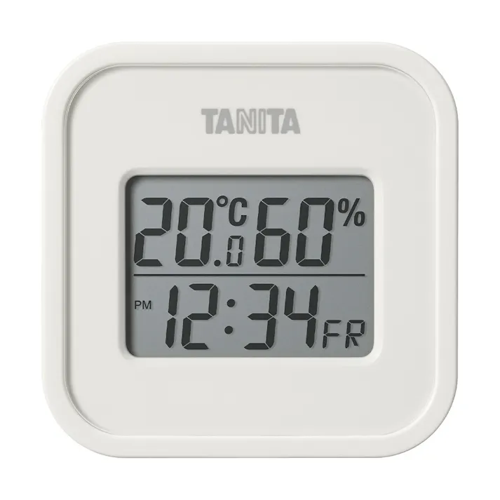 タニタ デジタル温湿度計 アイボリー TT-588-IV