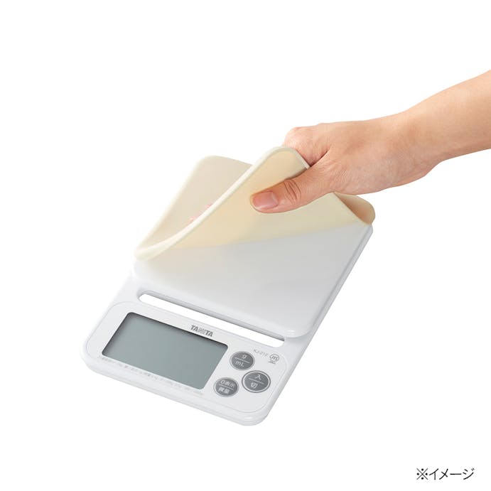 タニタ デジタルクッキングスケール KJ212 ホワイト【2kg/0.1g単位】(販売終了)