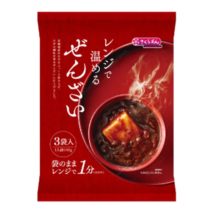 レンジで温めるぜんざい 3人前