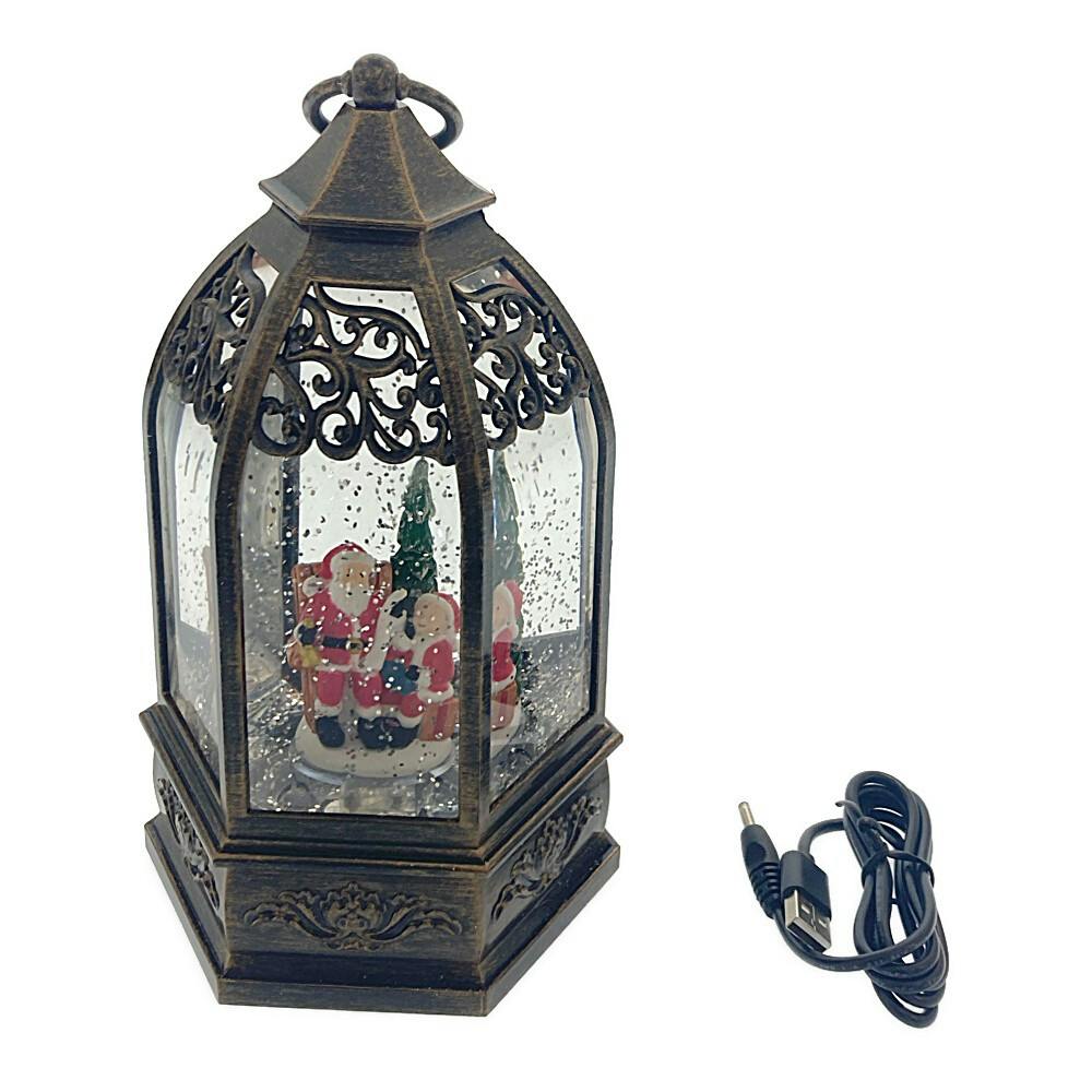 新品未使用】 バブル LEDライト 六角 サンタ クリスマス 雑貨 ランタン