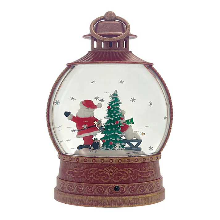 バブルLED ライト ランタン型 サンタ オルゴール付