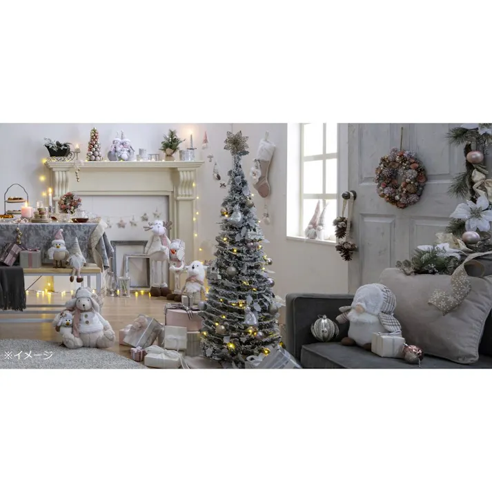 ライト付 ポップアップセットツリー スノー 120cm
