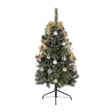 リアルクリスマスセットツリー 120cm ブラック＆ホワイト