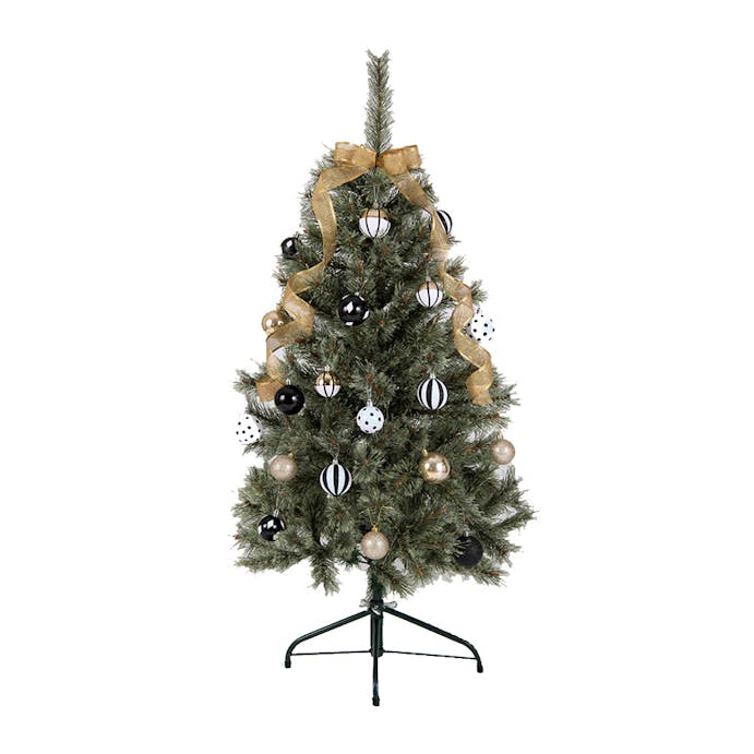リアルクリスマスセットツリー 120cm ブラック＆ホワイト(販売終了)