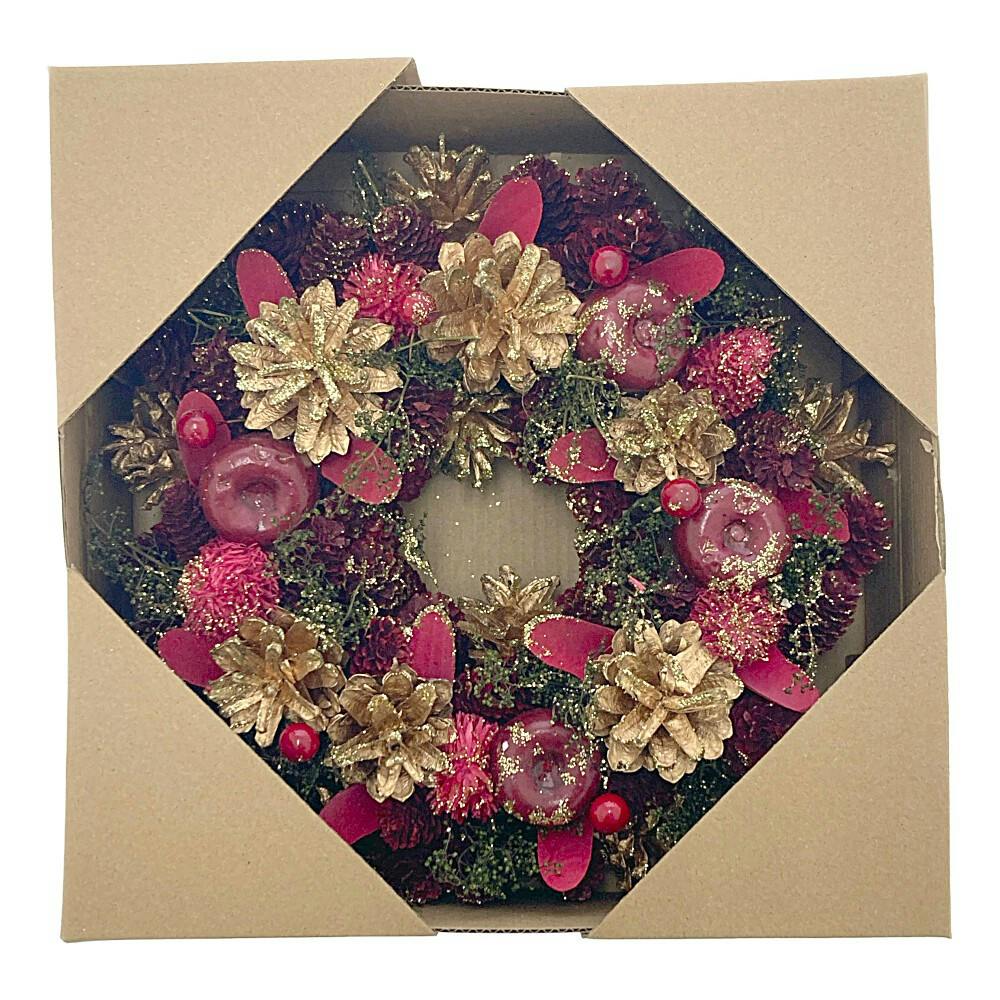 クリスマスリース レッド M | クリスマス用品 通販 | ホームセンターの