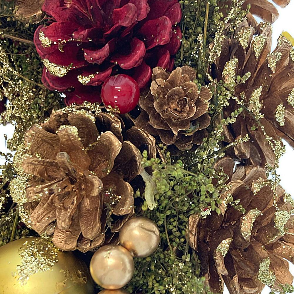 クリスマスリース ゴールド M | クリスマス用品 通販 | ホームセンター