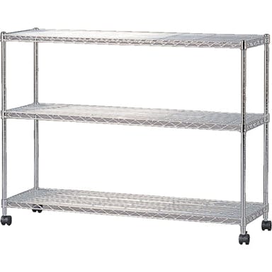 【CAINZ-DASH】アイリスオーヤマ ５４６６８０　スチールラック　メタルミニ（キャスター付）１１００×３５０×８３０【別送品】