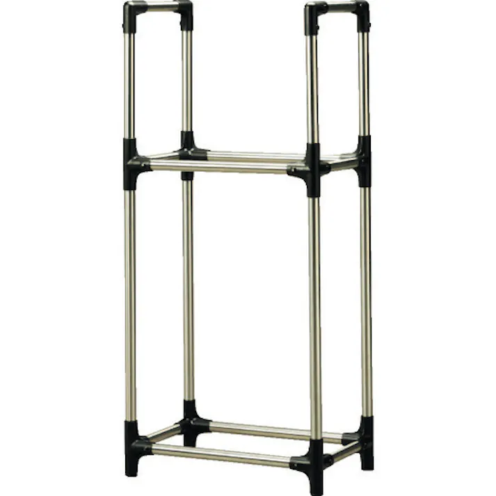 【CAINZ-DASH】アイリスオーヤマ 204553 ステンレス製タイヤラック普通自動車用 ブラック/グレー KSL-590【別送品】