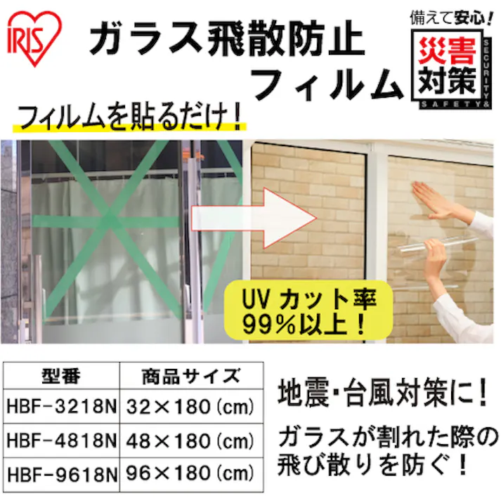 【CAINZ-DASH】アイリスオーヤマ 527251 飛散防止フィルム HBF-4818N HBF-4818N【別送品】