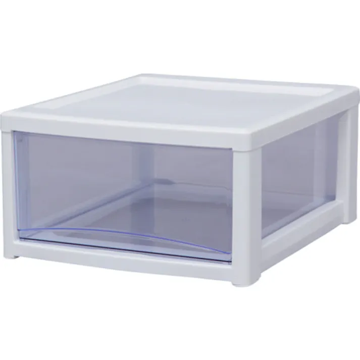 【CAINZ-DASH】アイリスオーヤマ 221246 スーパークリアチェスト ホワイト/クリアブルー 1段タイプ SCE-010-BL【別送品】