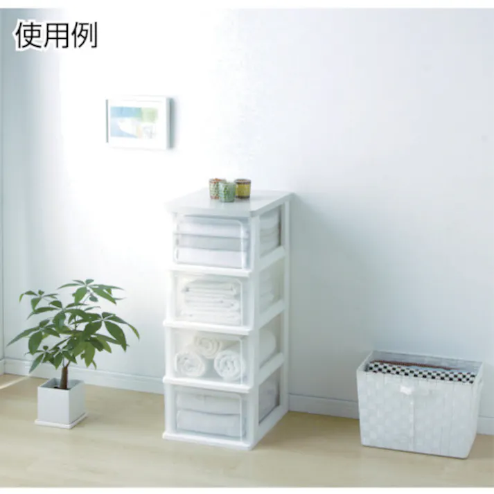 【CAINZ-DASH】アイリスオーヤマ 221310 ウッドトップチェスト ホワイト WTS-304-WH WTS-304-WH【別送品】