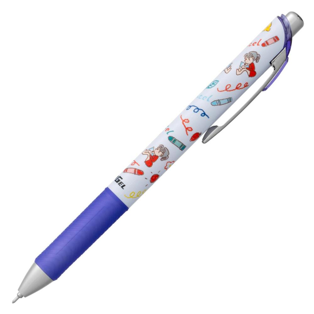 店舗良い 古川紙工×ぺんてる 限定ボールペン エナージェル 0.5mm パープル 文房具・ステーショナリー