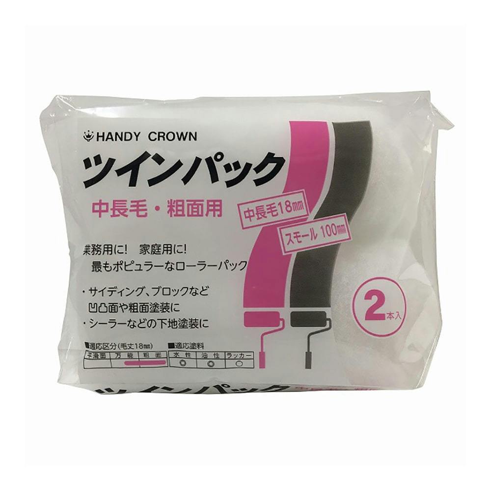 粗面用 スモールローラー ツインパック 中長毛 4インチ 2P ローラー 粗面用 スモールローラー ツインパック 中長毛 4インチ 2P ローラー