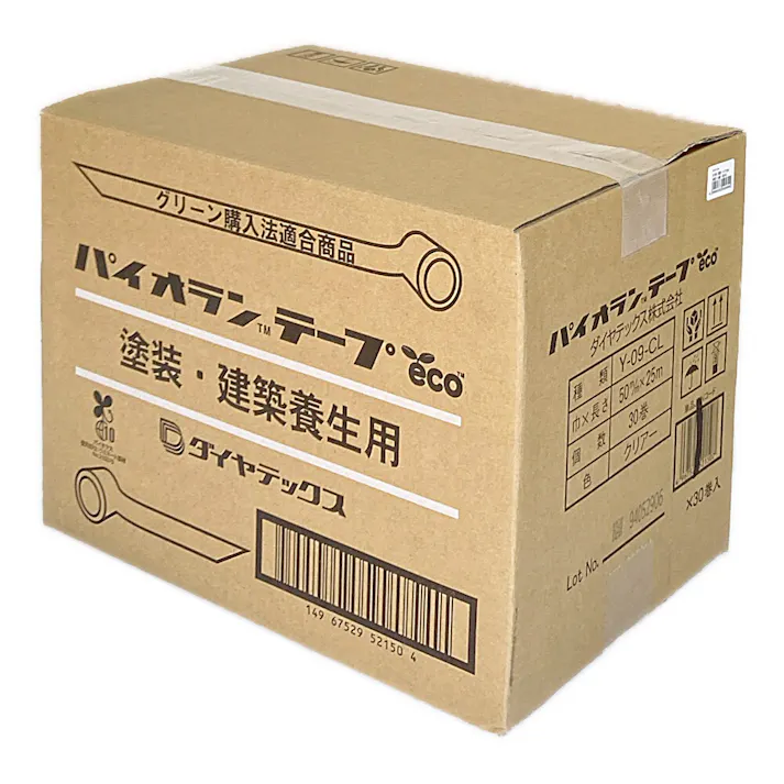 ダイヤテックス パイオランクロス粘着テープ 塗装養生用 透明 50mm×25m 30巻 大箱
