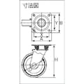 【CAINZ-DASH】イノアック車輪 中荷重用キャスター　ログラン　旋回金具付　Φ１００ P-100WJ【別送品】