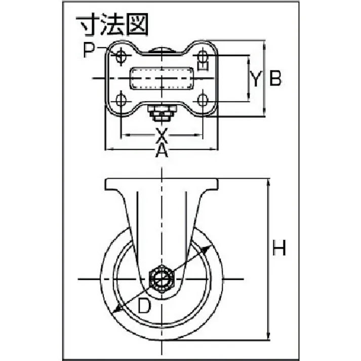 【CAINZ-DASH】イノアック車輪 牽引台車用キャスター 固定金具付 Φ100 TR-100AWK【別送品】