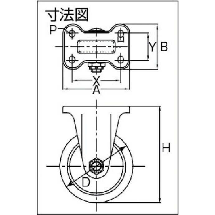 【CAINZ-DASH】イノアック車輪 牽引台車用キャスター　固定金具付　Φ１２５ TR-130AWK【別送品】