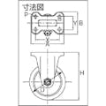 【CAINZ-DASH】イノアック車輪 牽引台車用キャスター　固定金具付　Φ１５０ TR-150AWK【別送品】