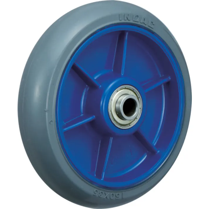 【CAINZ-DASH】イノアック車輪 低始動抵抗キャスター 車輪のみ Φ150 グレー シャフトΦ12 LR-150W-GR【別送品】