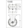 【CAINZ-DASH】イノアック車輪 中荷重用キャスター　固定金具付　Φ１００ GR-100WK【別送品】