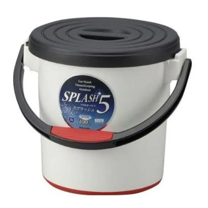 イノマタ化学 フタ付きバケツ スプラッシュ5 ホワイト 3222-W 5L