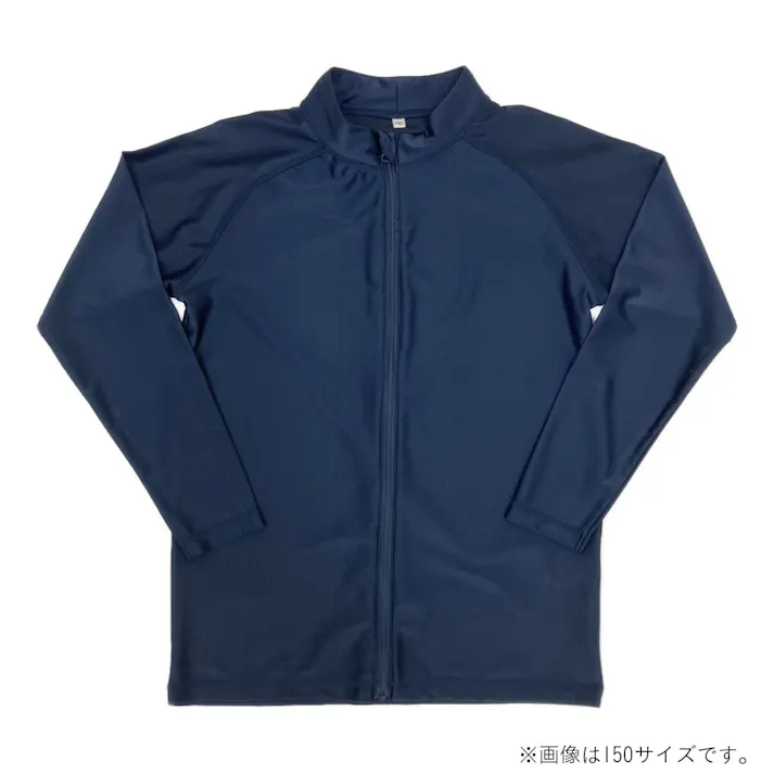 ジュニア フルジップ ラッシュガード ネイビー 140