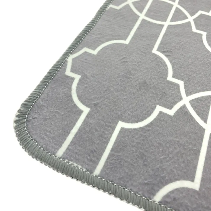 拭くだけ簡単お手入れ はっ水トイレマット モロッカン グレー