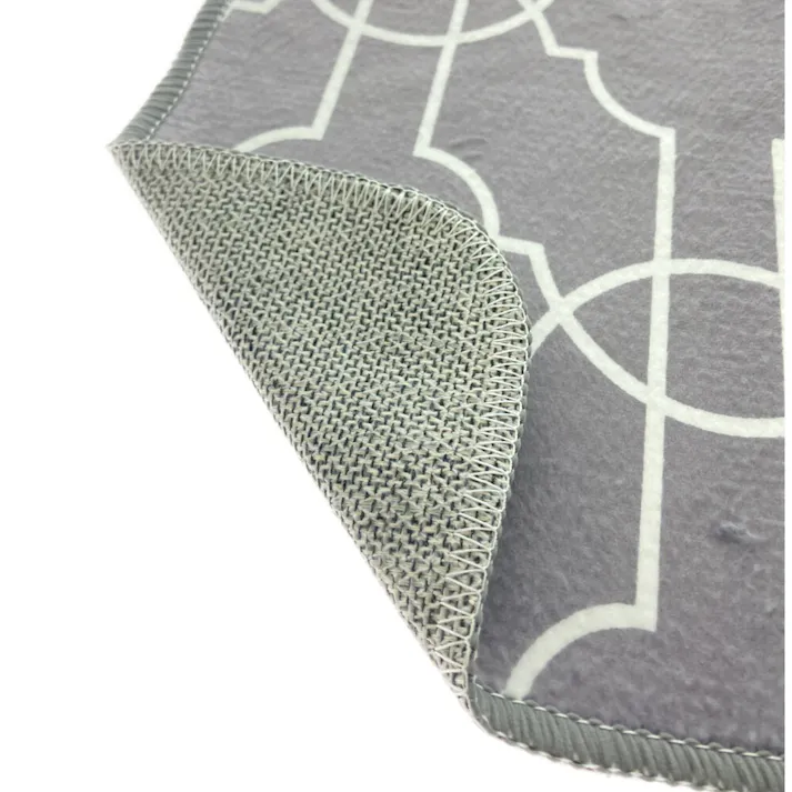 拭くだけ簡単お手入れ はっ水トイレマット モロッカン グレー