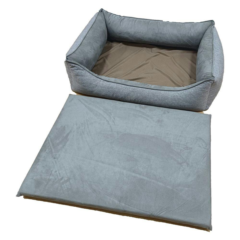 犬用ベッド グレー 約90cm x 40cm Amazon | Foxace 犬 ベッド ペットベッド 洗える 取り外し