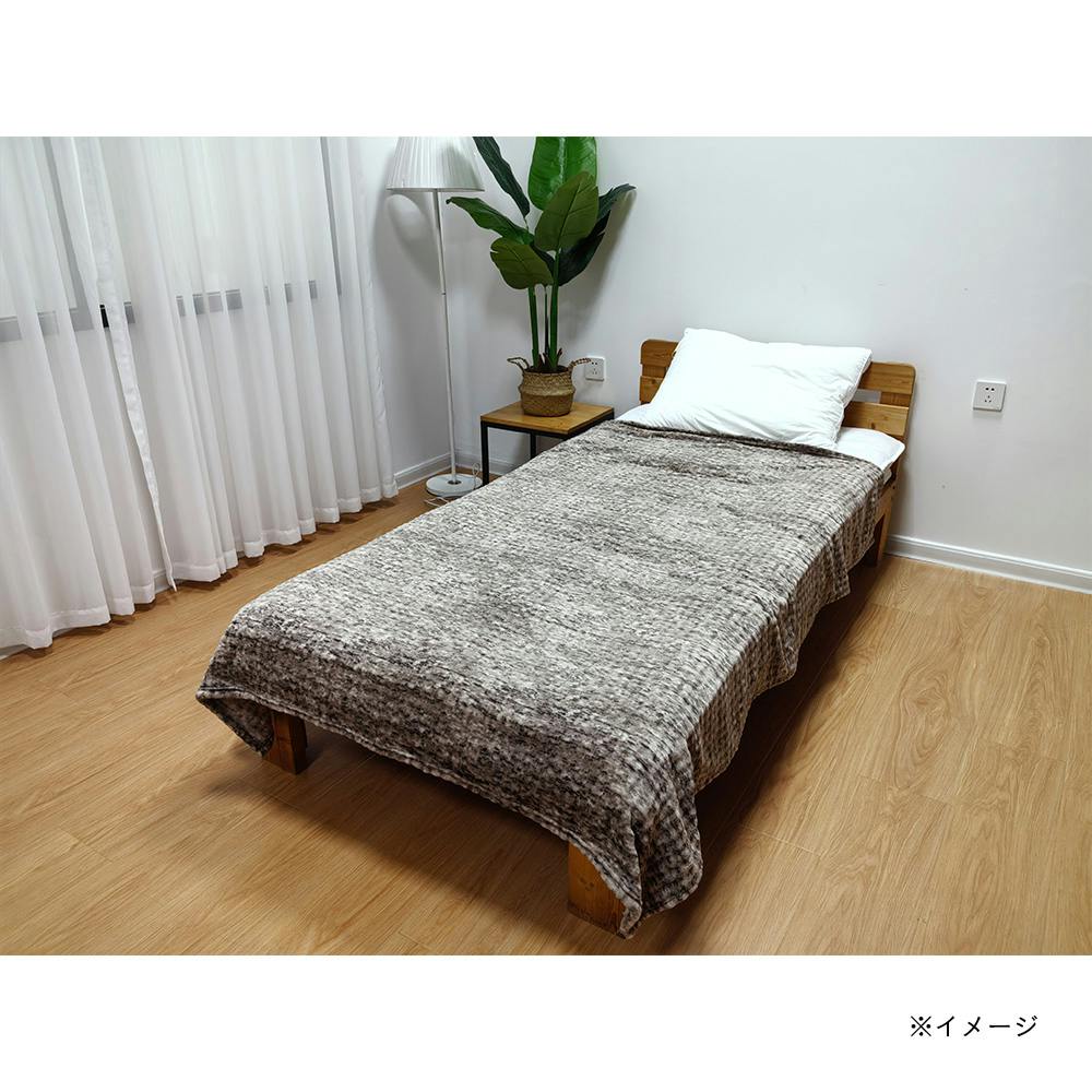 軽量一重毛布 シングル ブラウン (約)140×190cm | 布団・枕・寝具
