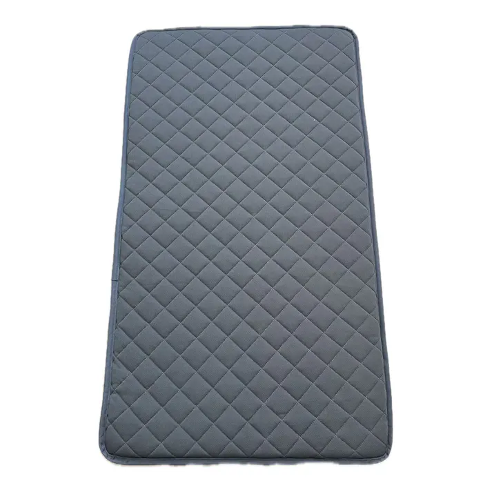 3層ロングフロアクッション ニットメッシュ ブラック 幅65cm 奥行115cm