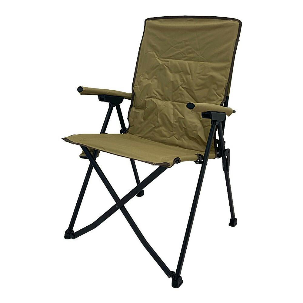 Taimonik リクライニングチェア キャンプ椅子 カーキ1個 ブラック1個