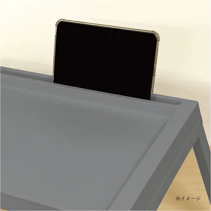 折りたたみコンパクトテーブル 幅53.5cm 奥行35.5cm 高さ26cm シックグレー