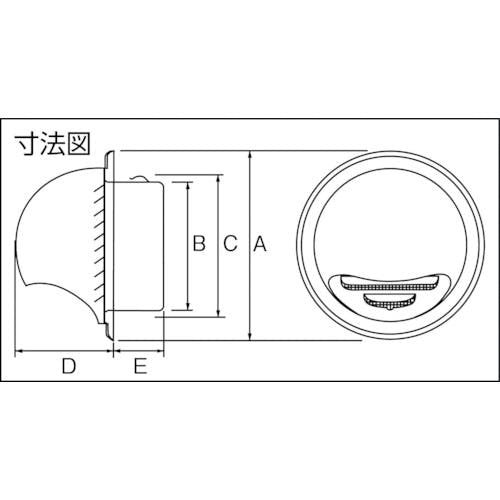 CAINZ-DASH】宇佐美工業 ステンレス製丸型フード付ガラリ100