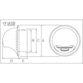 【CAINZ-DASH】宇佐美工業 ステンレス製丸型フード付ガラリ１００　適用パイプ内径９７～１１１ｍｍ GN-100S-HL【別送品】