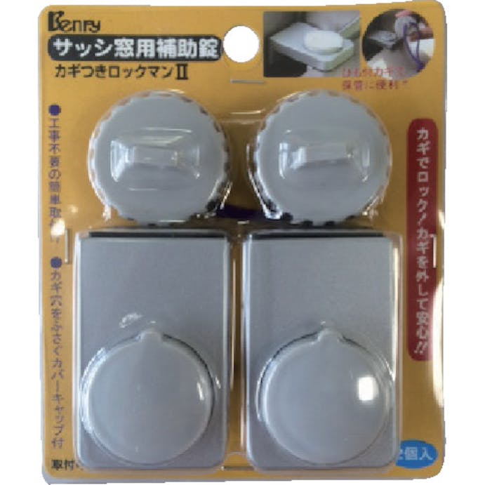 【CAINZ-DASH】清水 カギつきロックマン２　２Ｐ　シルバー SB-LM20S-2P【別送品】