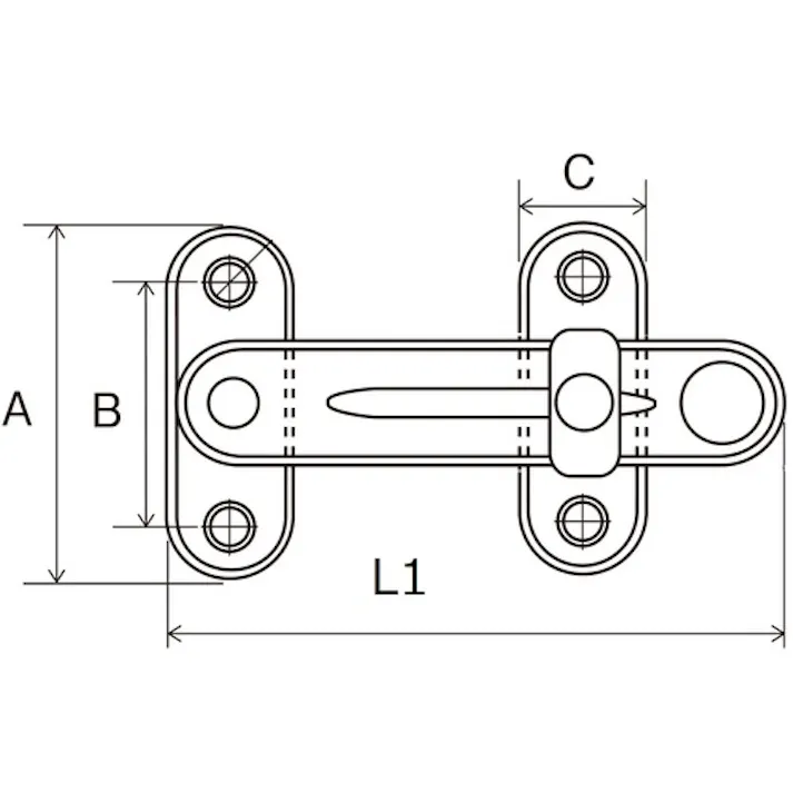【CAINZ-DASH】清水 掛金 締付打掛け 中 黒色 SH-LS55BK【別送品】