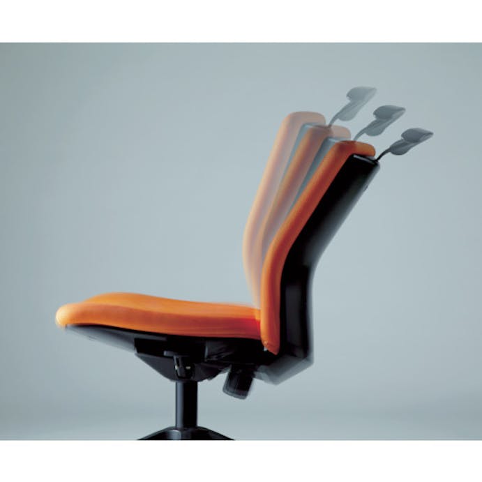 【CAINZ-DASH】アイリスチトセ ハンガー付回転椅子（フリーロッキング）　オレンジ／ブラック HG-X-CKR-46M0-F-OG【別送品】