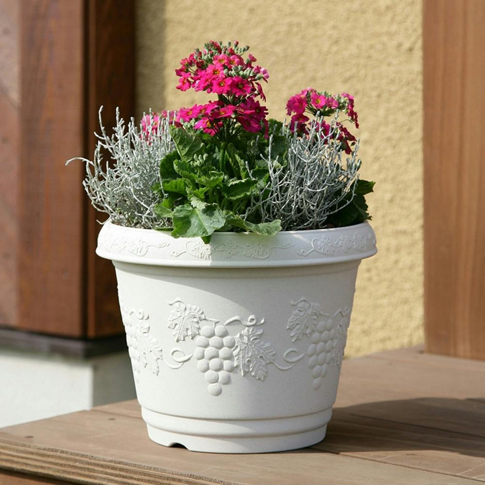 クレストプランター 丸320型 ホワイト | 鉢・プランター・花台